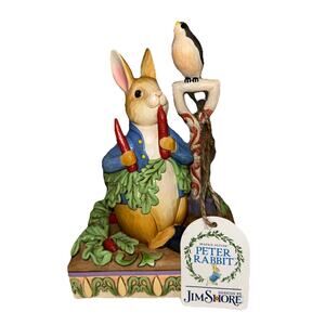 Jim Shore Peter Rabbit "... then he ate some radishes" Beatrix Potter Easter NEW
